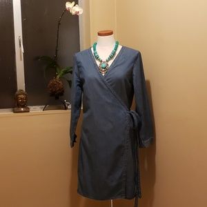 Calvin Klein Denim Wrap dress